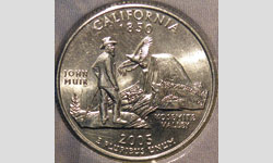 カリフォルニア州の25セント硬貨