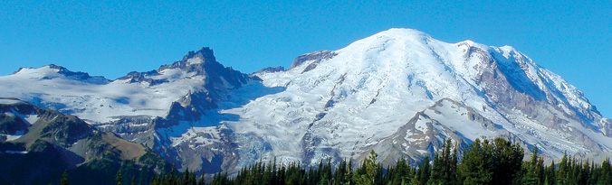 米本土の中では最大のレニア山の氷河
