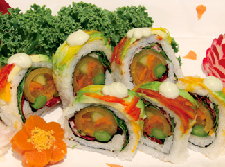 ごぼうと野菜の寿司ロール