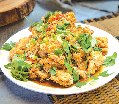 Crispy Chicken with Spicy Sauce