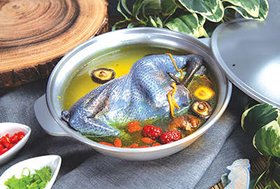 Silken Chicken with Chinese Herb Soup