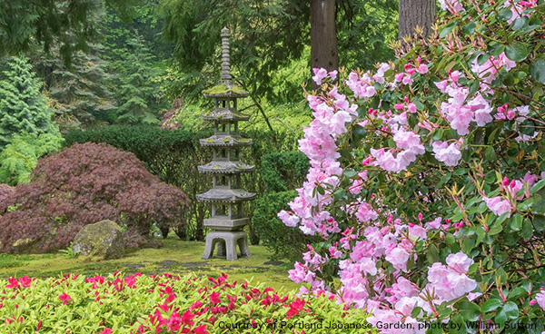 ポートランド日本庭園の石灯籠