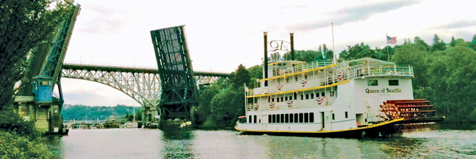 ユニオン湖を経てワシントン湖とエリオット湾をつなぐ運河Washington Ship Canal