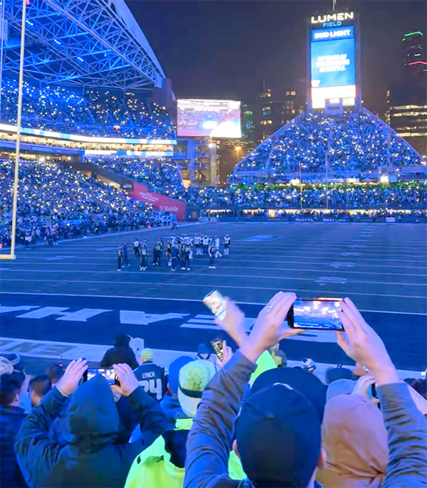 シーホークス試合観戦風景