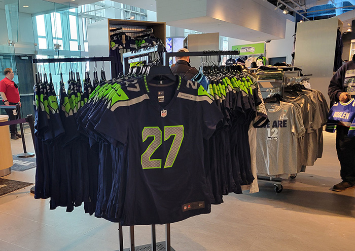 シアトルシーホークス　プロ・ショップのルーメン・フィールド店 シーホークスのジャージー