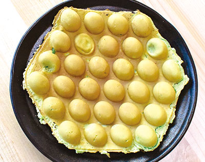 Pandan Coconut Bubble Waffle